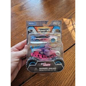 Spin Master Monster Jam Series 6 Sparkle Smash Monster Truck Race Car  Combo Set